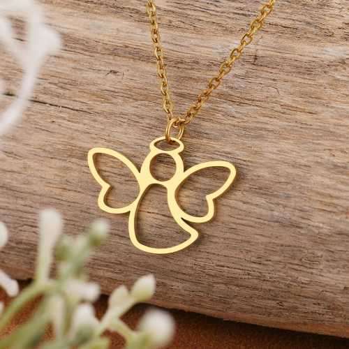 TITANIUM (NEVER FADE) ANGEL Necklace 45cm (SILVER ONLY)