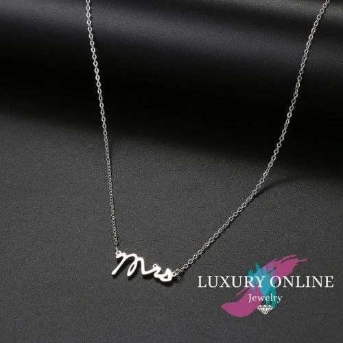 TITANIUM (NEVER FADE) MRS Necklace 45cm (SILVER ONLY)
