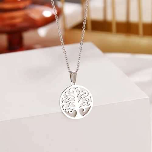TITANIUM (NEVER FADE) TREE Necklace 45cm (SILVER ONLY)