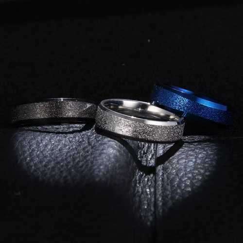 TITANIUM (NEVER FADE) FROSTED Ring SIZE 8 US (SILVER ONLY)