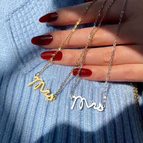 TITANIUM (NEVER FADE) MRS Necklace 45cm (SILVER ONLY)