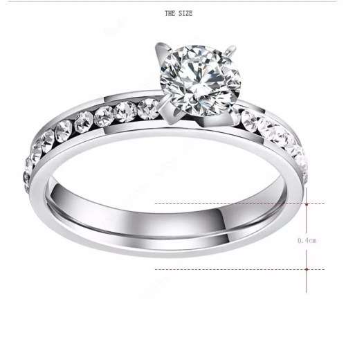 Retail Price R1299 TITANIUM (NEVER FADE) SIMULATED DIAMONDS Ring SIZE 10 US (SILVER ONLY)