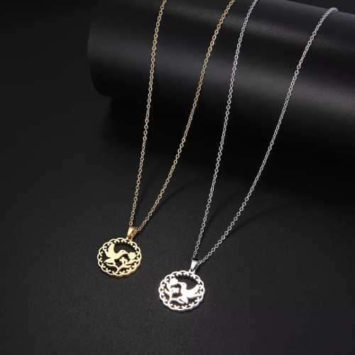TITANUIM (NEVER FADE) BIRD AND FLOWER PENDANT Necklace 45cm (Silver Only)