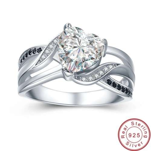 (FREE SHIPPING) *CLEARANCE SALE*  2.0CT SOLID 925 STERLING SILVER RING SIZE 6 US