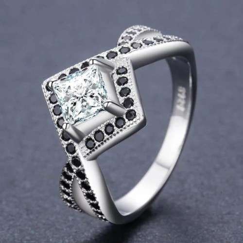 *CLEARANCE SALE* 2CT SOLID 925 STERLING SILVER MODERN RING SIZE 8 US