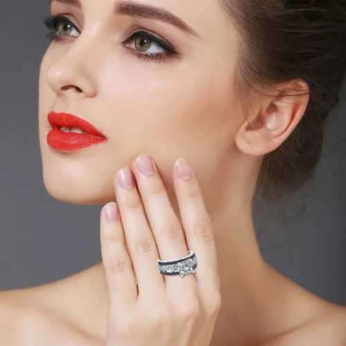 *CLEARANCE SALE* 1CT SOLID 925 STERLING SILVER MODERN RING SIZE 10 US