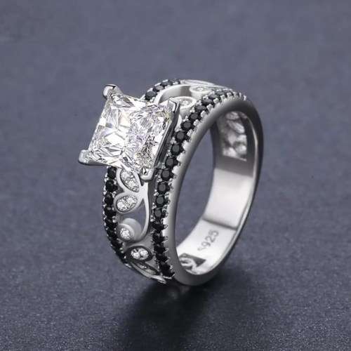 *CLEARANCE SALE* 1CT SOLID 925 STERLING SILVER MODERN RING SIZE 10 US