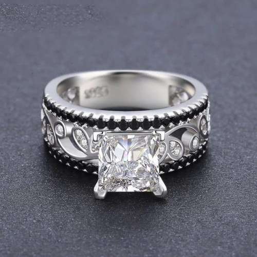 *CLEARANCE SALE* 1CT SOLID 925 STERLING SILVER MODERN RING SIZE 10 US