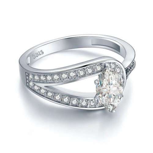 *CLEARANCE SALE* 1.25CT SOLID 925 STERLING SILVER MODERN RING SIZE 9 US