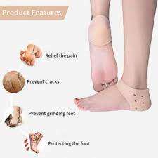 Heel Anti Crack Orthopedic Pain Reliever Silicone Protector/Socks