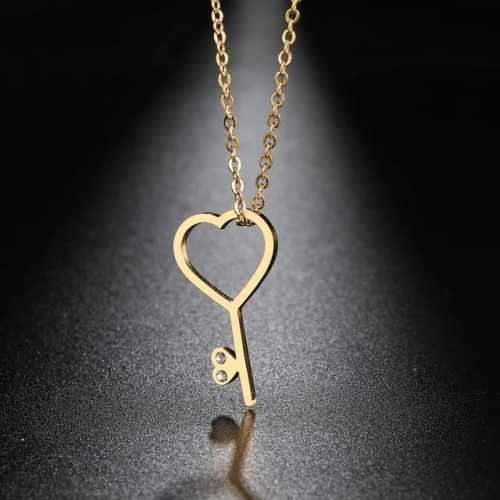 Retail Price R999 TITANIUM ( NEVER FADE) `HEART KEY`  Necklace 45 cm (SILVER ONLY)