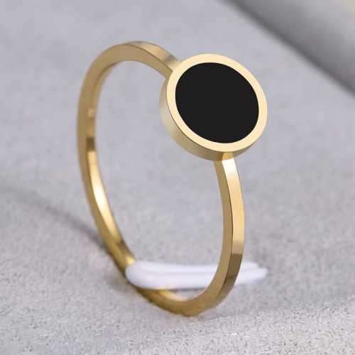 Retail Price R1299 TITANIUM (NEVER FADE) BLACK STONE Ring Size 8 US  (GOLD ONLY)