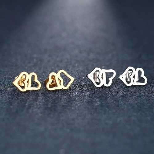 Retail Price R499 TITANIUM (NEVER FADE) DOUBLE HOLLOW HEART EARRINGS (SILVER ONLY)