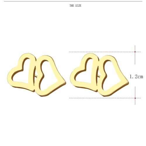 Retail Price R499 TITANIUM (NEVER FADE) DOUBLE HOLLOW HEART EARRINGS (SILVER ONLY)