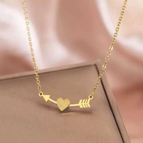 Retail Price R1099 TITANIUM (NEVER FADE) HEART WITH ARROW Necklace 45 cm (SILVER ONLY)