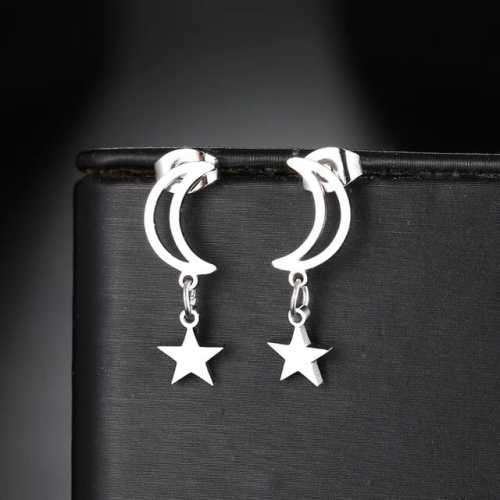 Retail Price R599 TITANIUM (NEVER FADE) SILVER MOON & STARS Earrings