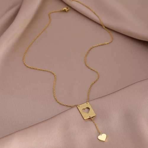 Retail Price R1499 TITANIUM (NEVER FADE) SOLID & HOLLOW HEARTS Necklace 45cm (SILVER ONLY)