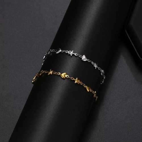 Retail Price R1299 TITANIUM (NEVER FADE) HEART AND STAR SILVER  ANKLET CHAIN 20cm