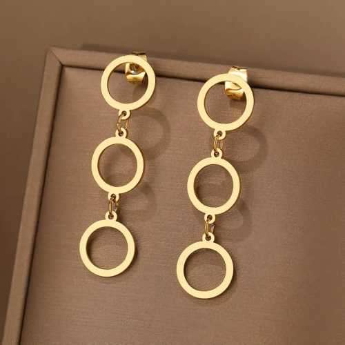 Retail Price R599 TITANIUM (NEVER FADE) SILVER THREE CIRCLES EARRINGS