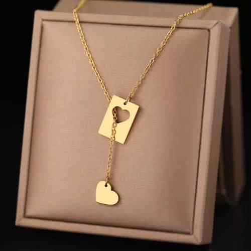 Retail Price R1599 TITANIUM (NEVER FADE) SILVER HOLLOW AND SOLID HEARTS Necklace 45cm