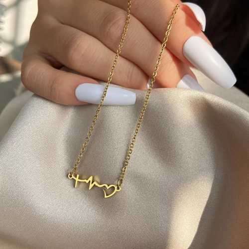 Retail Price R1399 GOLD FAITH HOPE LOVE Necklace 45cm TITANIUM (NEVER FADE)