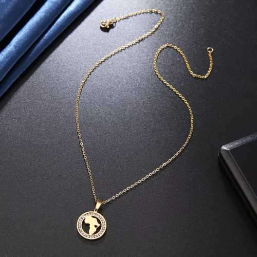Retail Price R1399 SILVER AFRICA LOVE Necklace with Simulated Stones 45cm TITANIUM (NEVER FADE)