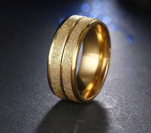Retail Price R1445 TITANIUM (NEVER FADE) GOLD SOLID Ring SIZE 9 US