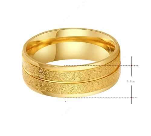 Retail Price R1445 TITANIUM (NEVER FADE) GOLD SOLID Ring SIZE 9 US