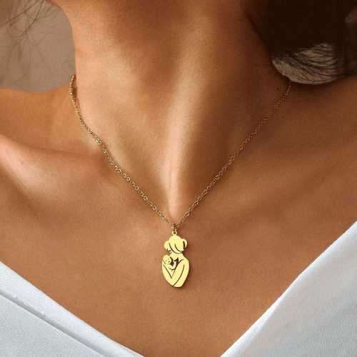 Retail Price R1199 TITANIUM (NEVER FADE) SILVER MOTHER & BABY Necklace 45cm