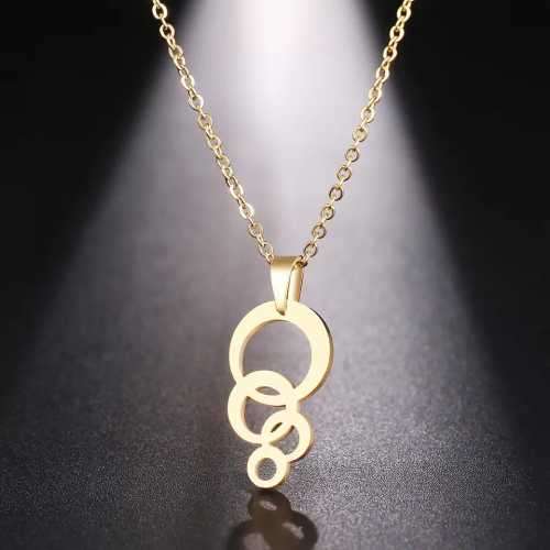 Retail Price R1199 TITANIUM (NEVER FADE) SILVER FOUR CIRCLES Necklace 45cm