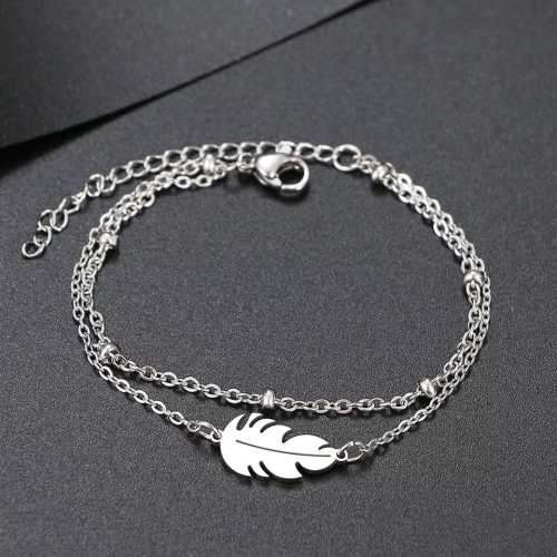 Retail Price R999 SILVER FEATHER Bracelet 20cm TITANIUM (NEVER FADE)