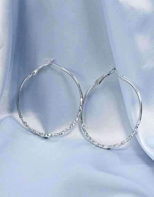 SILVER  HOOP EARRINGS