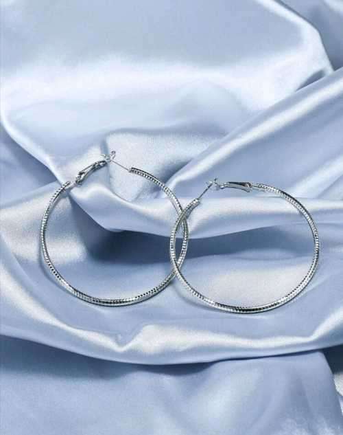 SILVER  HOOP EARRINGS