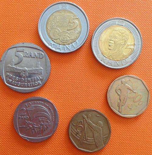 !!! SUPER SIX SET OF SA COMMEMORATIVE COINS  - UNC 2011, UNC 2008, 2002, 2003 2004 & 1994 !!!