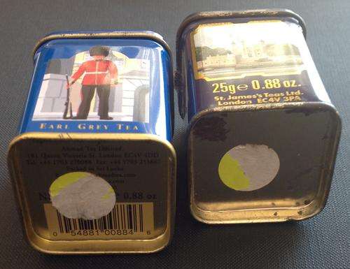))))) Two Small Tea Tins (((((