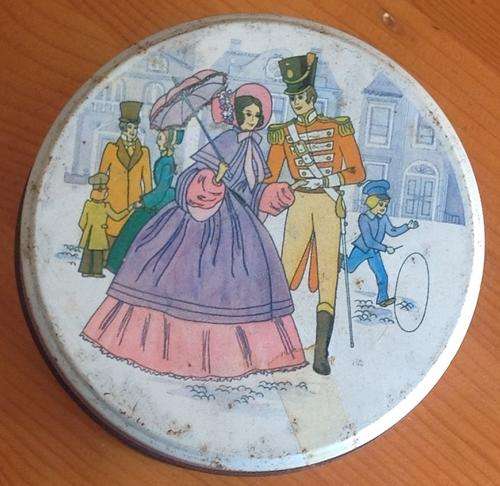 Lovely old Quality Street Tin - Officer and Lady
