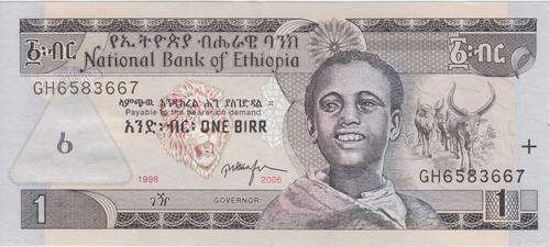 ETHIOPIA 1998 - 2006 1 Birr  - Crisp Uncirculated