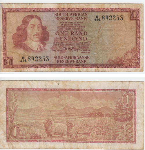 TW de Jongh R1 banknote - 3rd Issue - B446  892253  - F