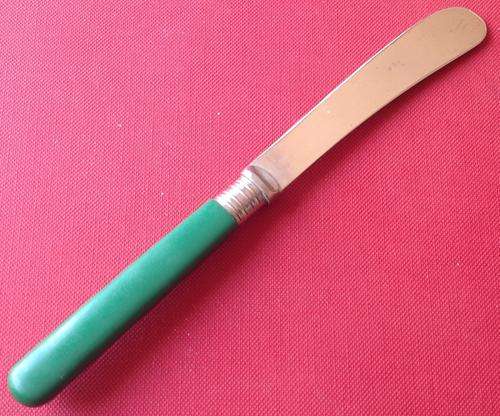 Attractive green-handled butter knife