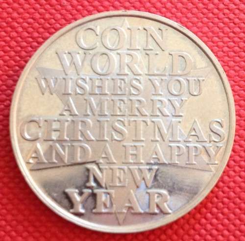 SCARCE COIN WORLD CHRISTMAS TOKEN