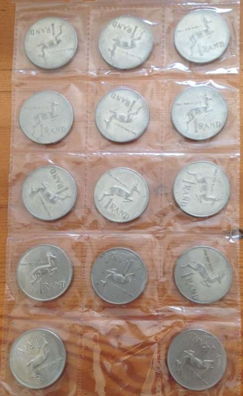 RSA 2nd Decimal Series - Full set of Nickel R1 coins 1977 to 1990