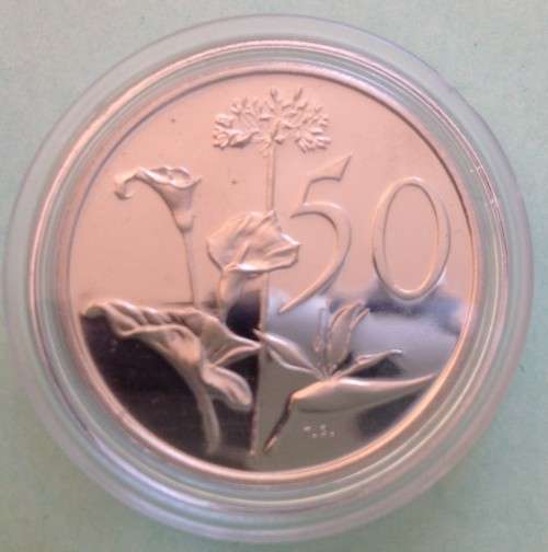 RSA 1989 Proof Fifty Cents (50c) in Capsule