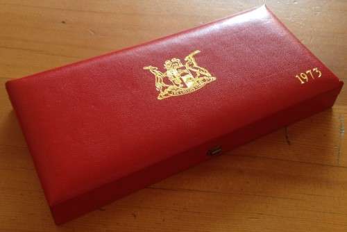Empty RED SA Mint Box for 1973 Long Proof set