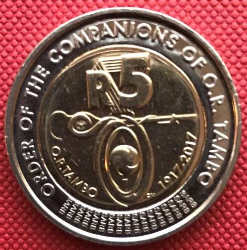 SUPERB OR TAMBO 2017 uncirculated bi-metal R5 commemorative coin