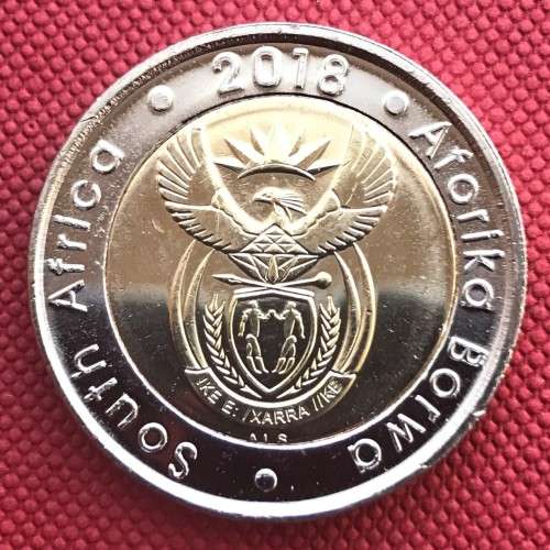 NEW HOLOGRAMMED 2018 MANDELA 100TH ANNIVERSARY UNC BI-METAL R5