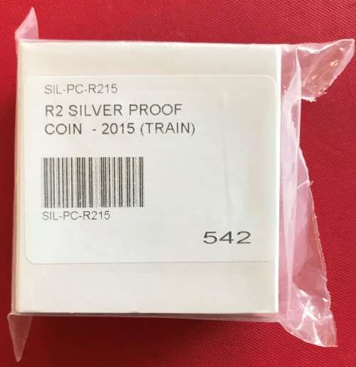 2015 Proof Sterling Silver R2 Crown - STEAM TRAIN - In original SA Mint Packaging