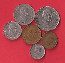 RSA 1976 incomplete set - 50c 20c 10c 5c 2c 1c