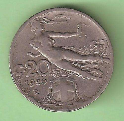 Italian 1920 20 Centesimi - Vittorio Emanuele III