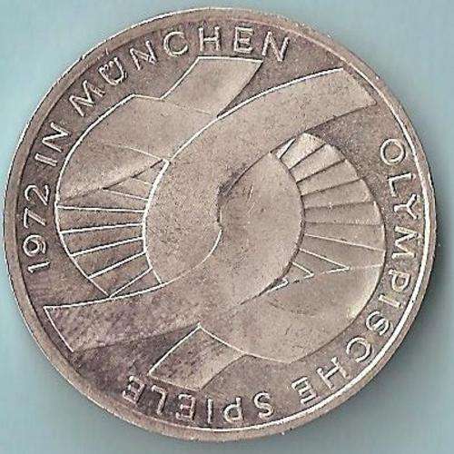 GERMANY: Silver 1972 Munich Olympics 10 Deutsche Mark Commemorative Coin