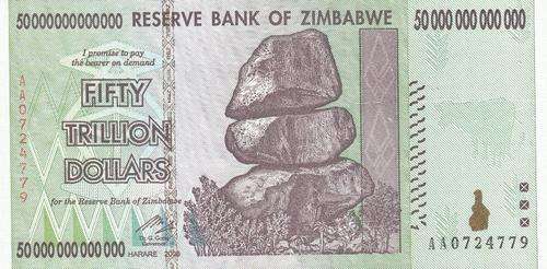 UNC 50 TRILLION Zimbabwe Dollars - a piece of social history!